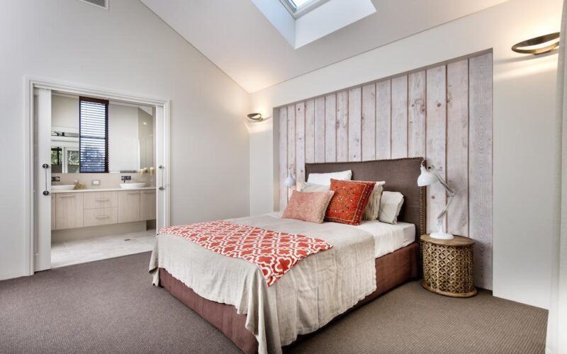 double bedroom with skylight