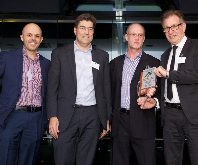 rural building company staff at an awards night