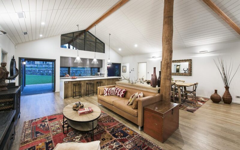 living room of the marri view by rural building company
