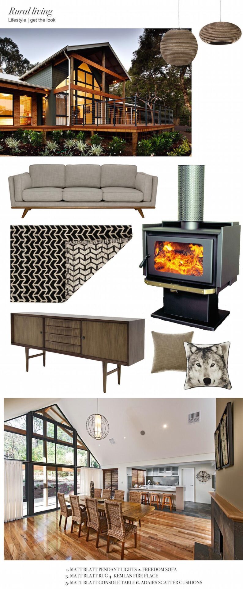 rural living mood board