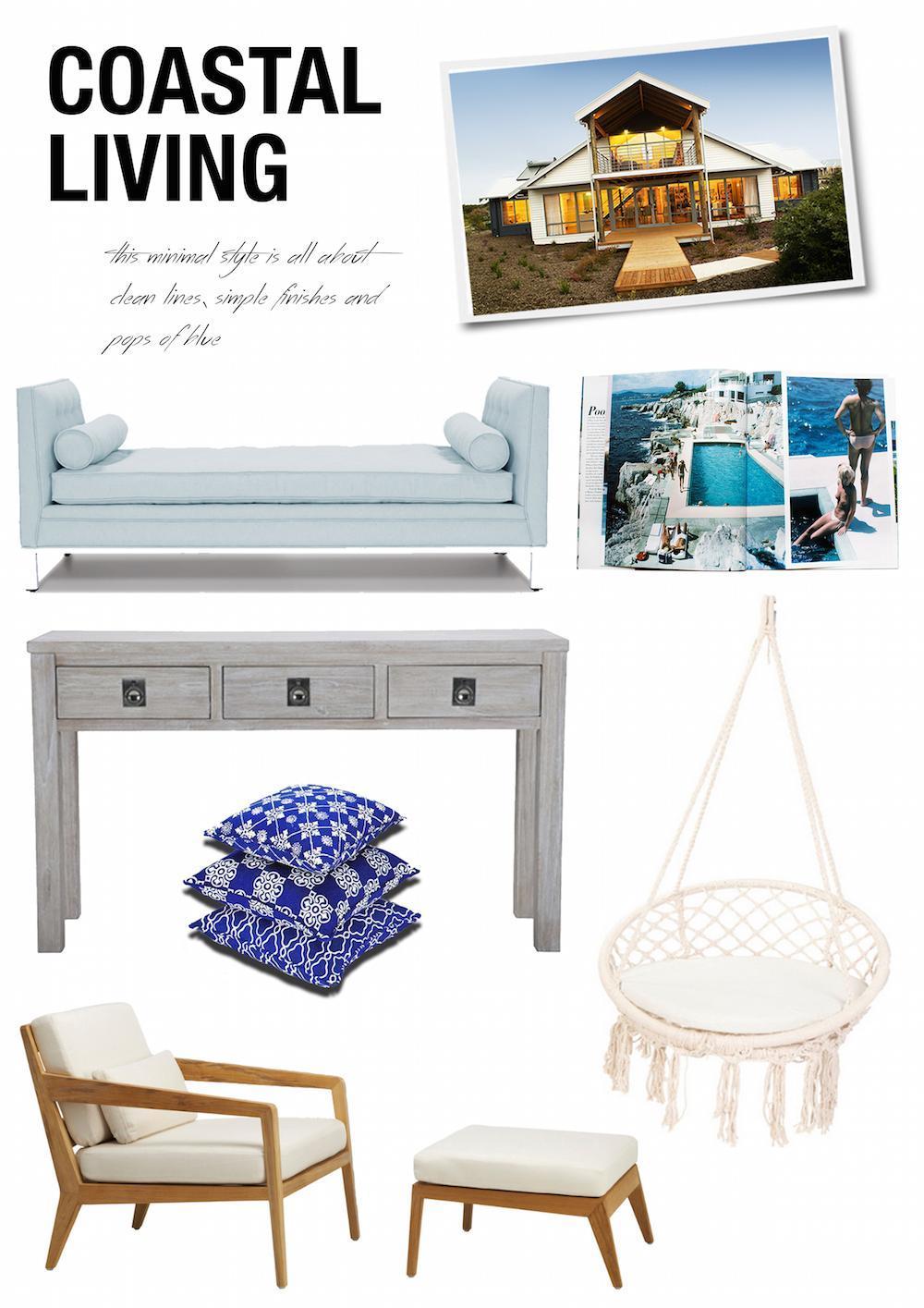 Coastal look moodboard