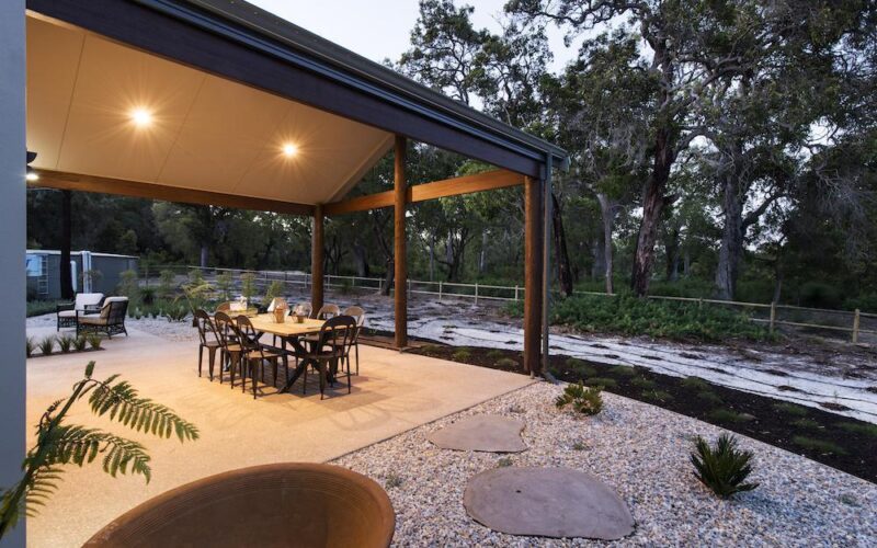 alfresco area in a country home