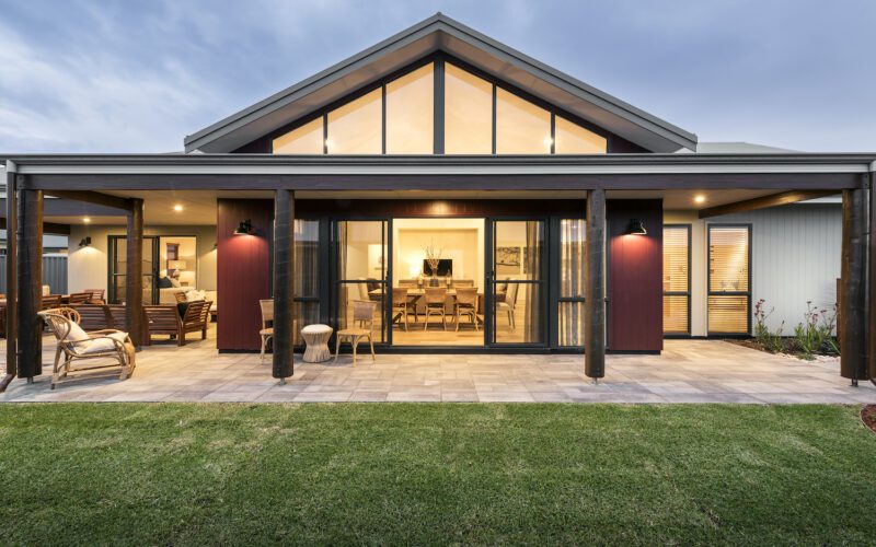 front elevation of country home