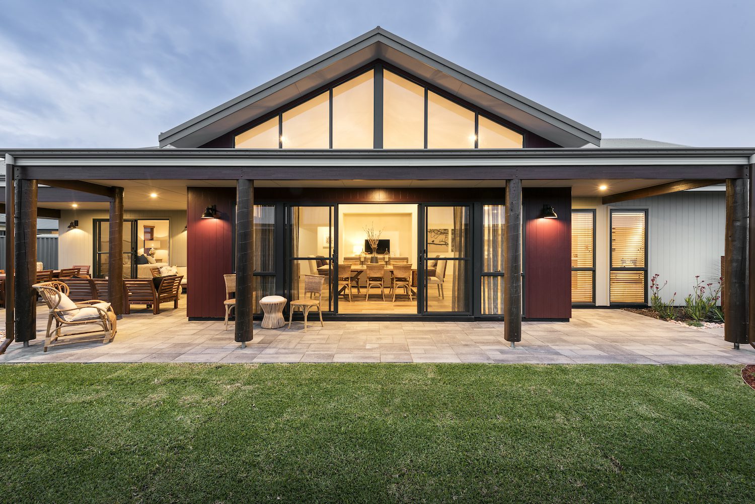 front elevation of country home
