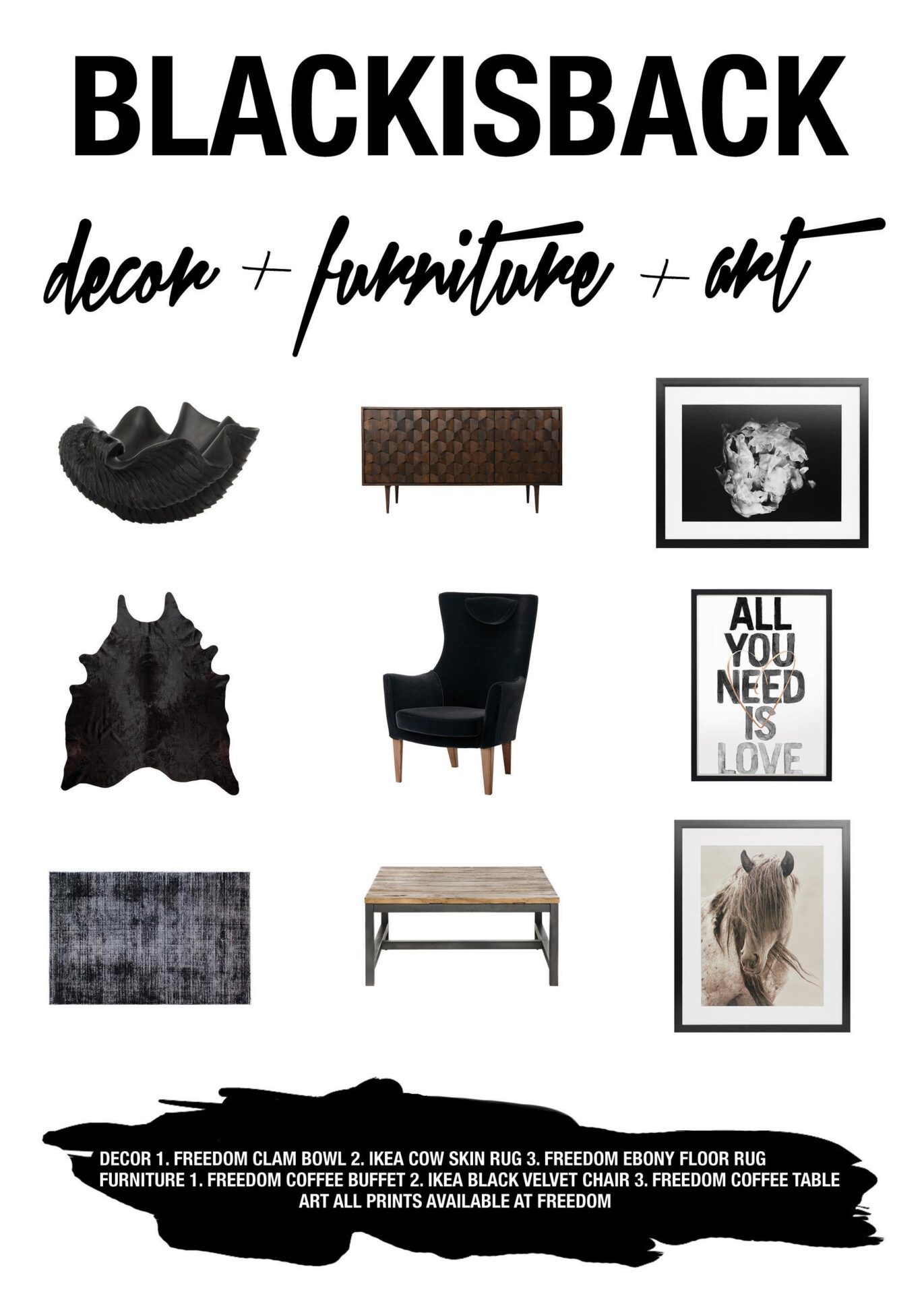 black is back moodboard
