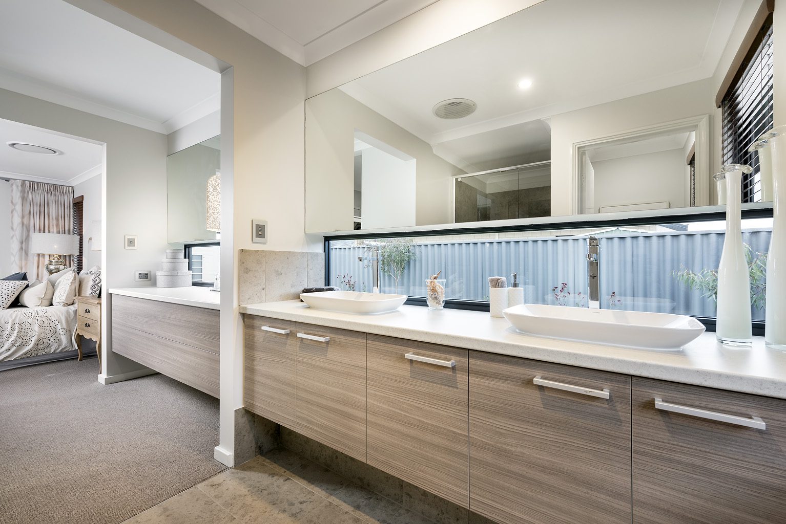 open design concept in a bathroom