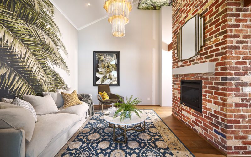 cosy living space with fireplace