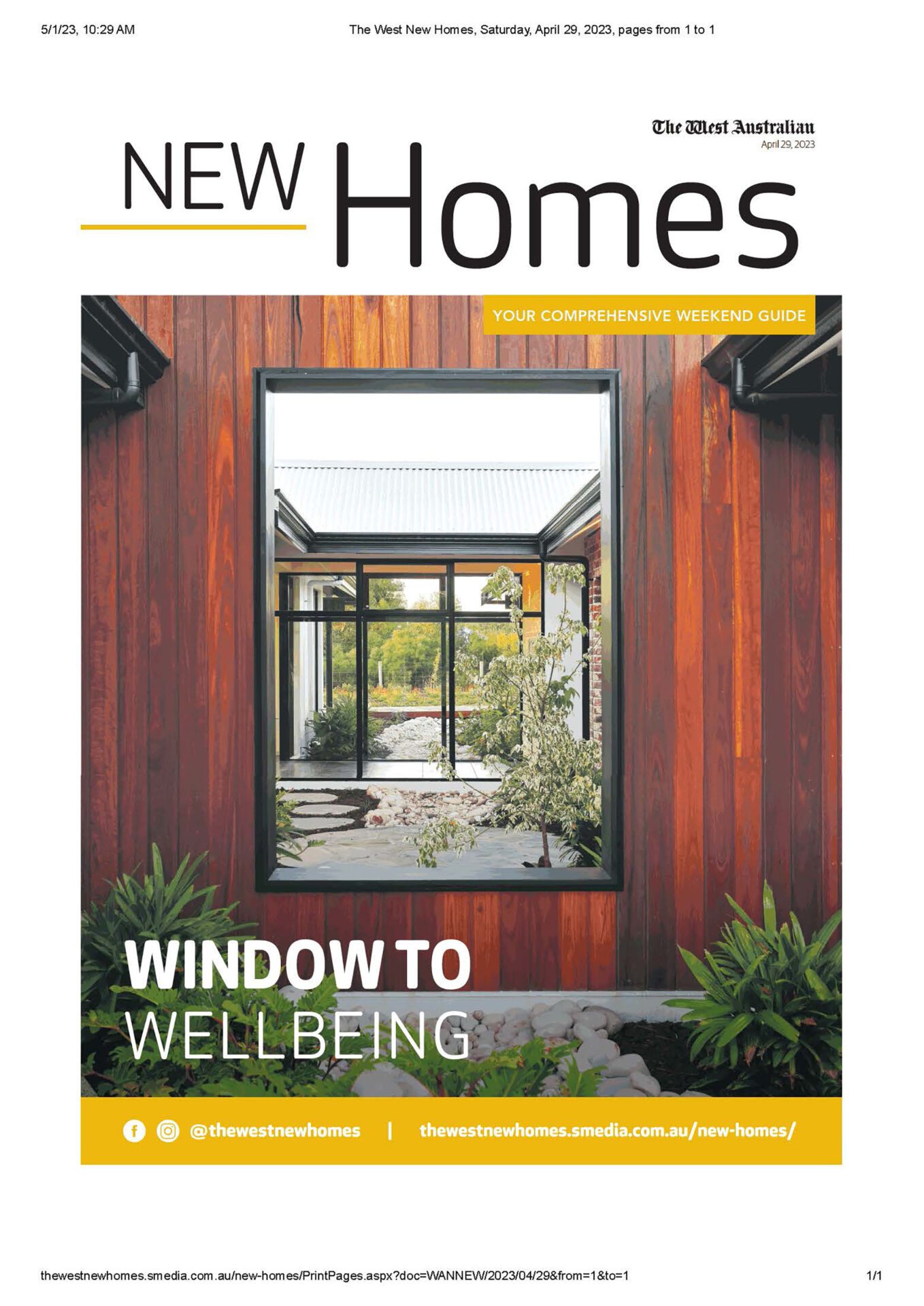 new homes article - window to well being