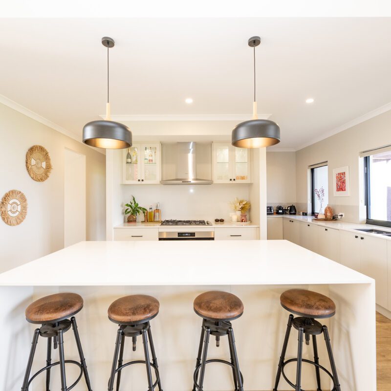 Kitchen island with chairs