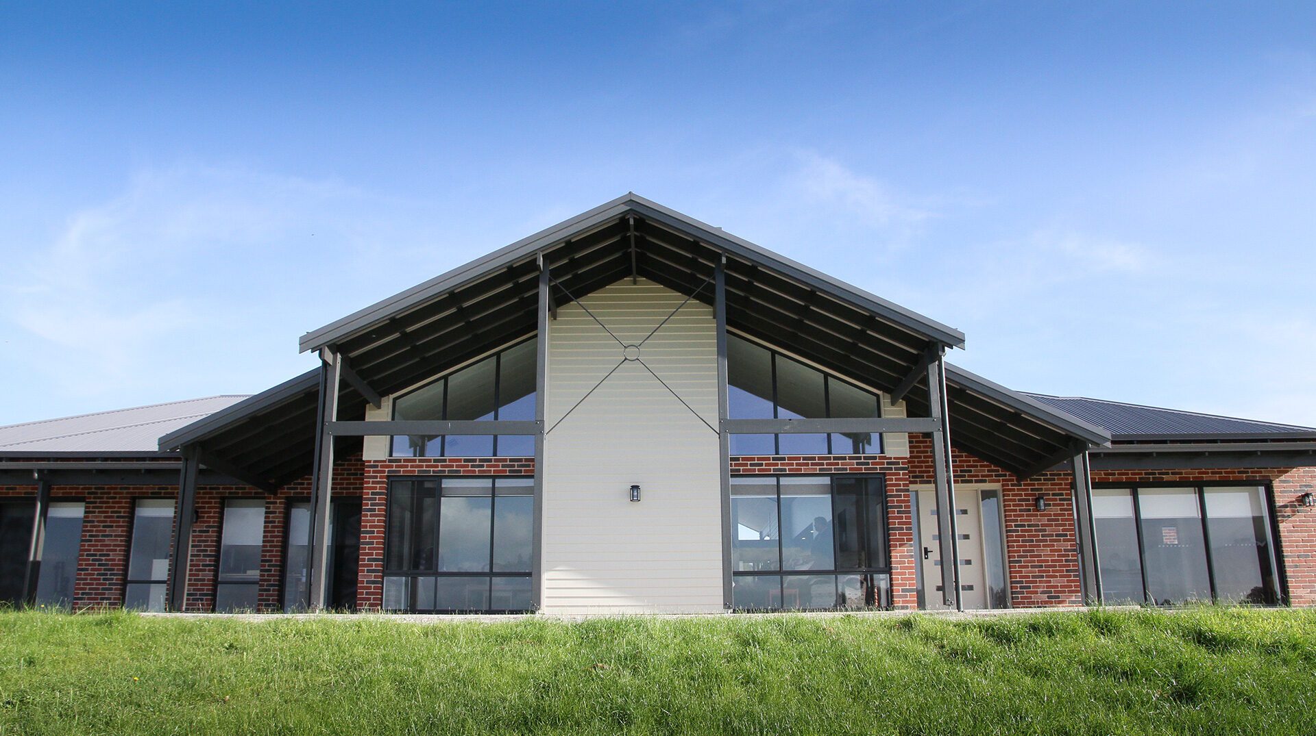 front elevation of country home