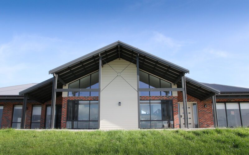 front elevation of country home