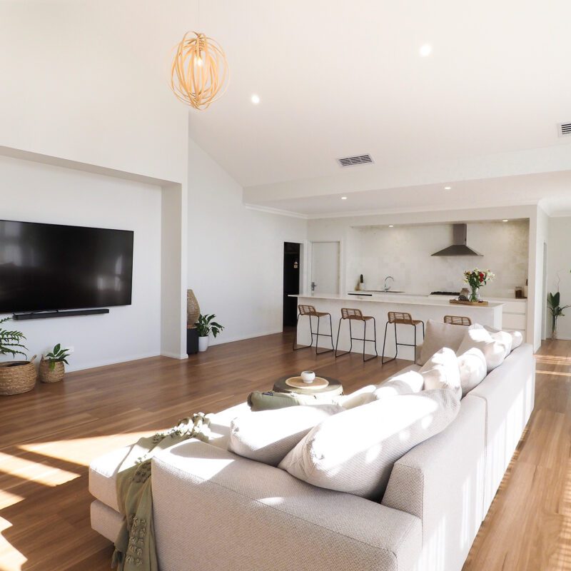 Bright coastal living area