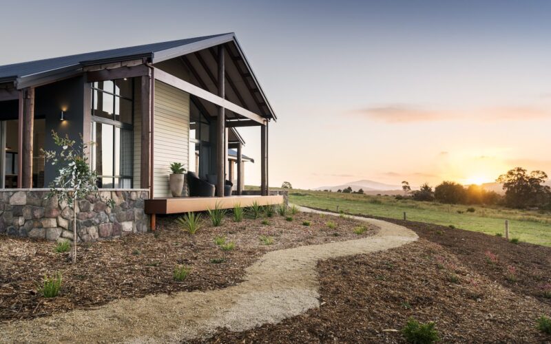 Millbrook, north of Albany — Rural Building Co. home with timber verandah at sunset